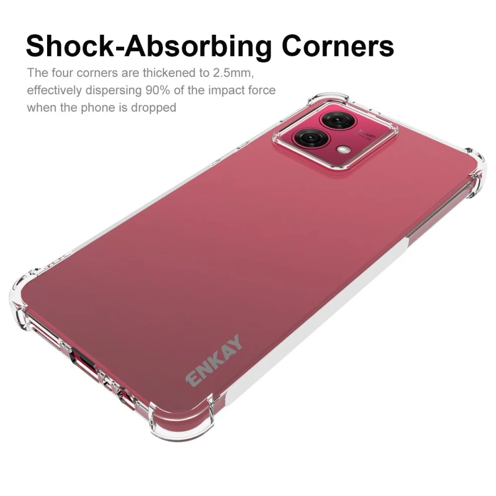 ENKAY étui transparent anti-chute pour Motorola Moto G84