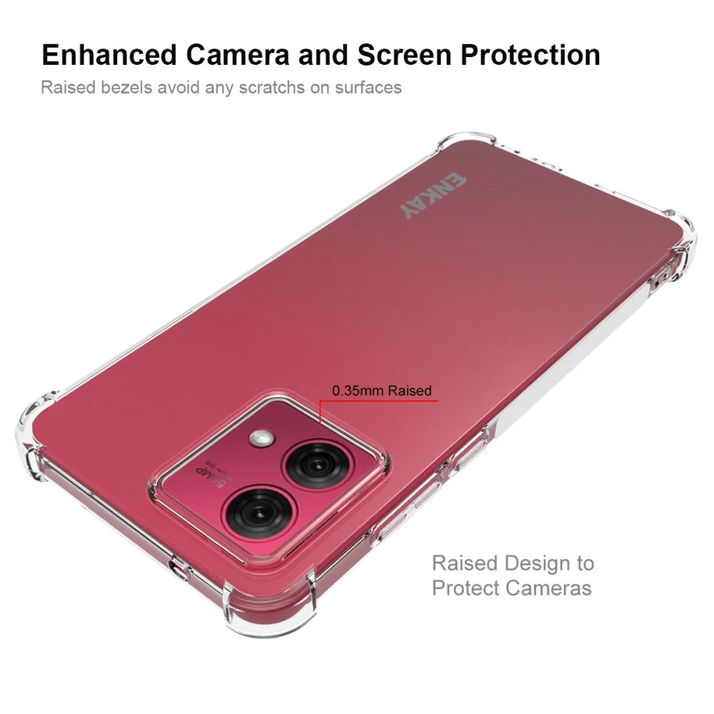 ENKAY étui transparent anti-chute pour Motorola Moto G84