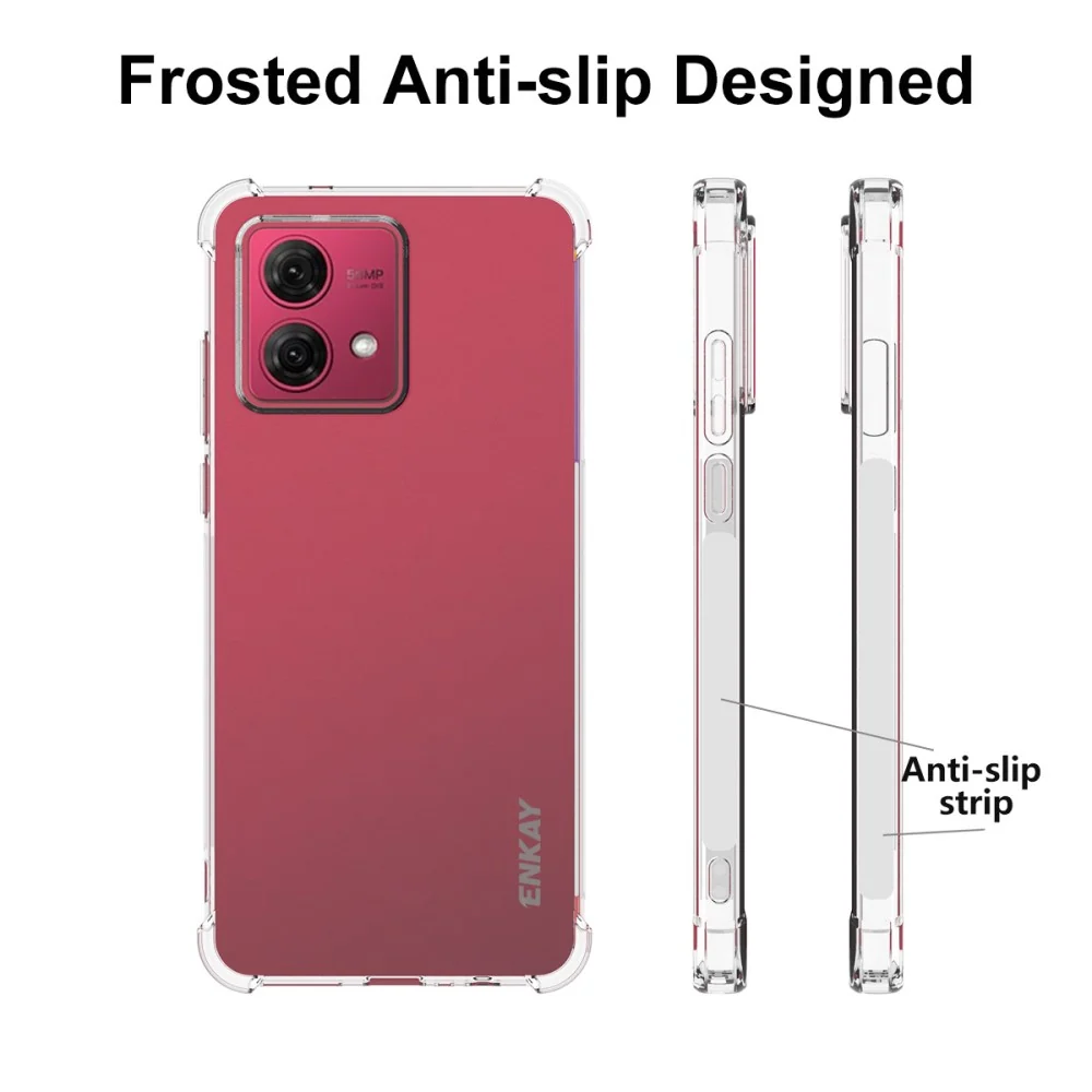 ENKAY étui transparent anti-chute pour Motorola Moto G84
