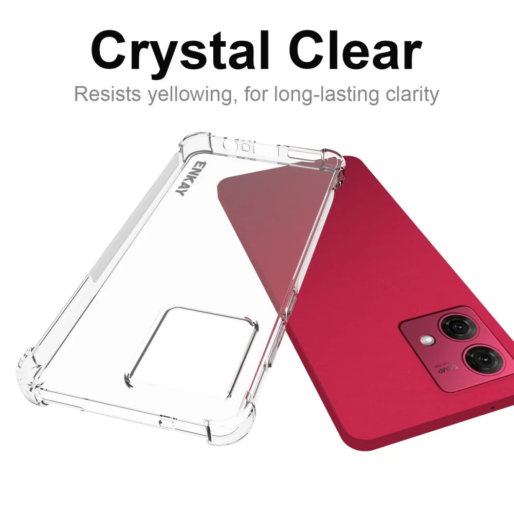 ENKAY étui transparent anti-chute pour Motorola Moto G84