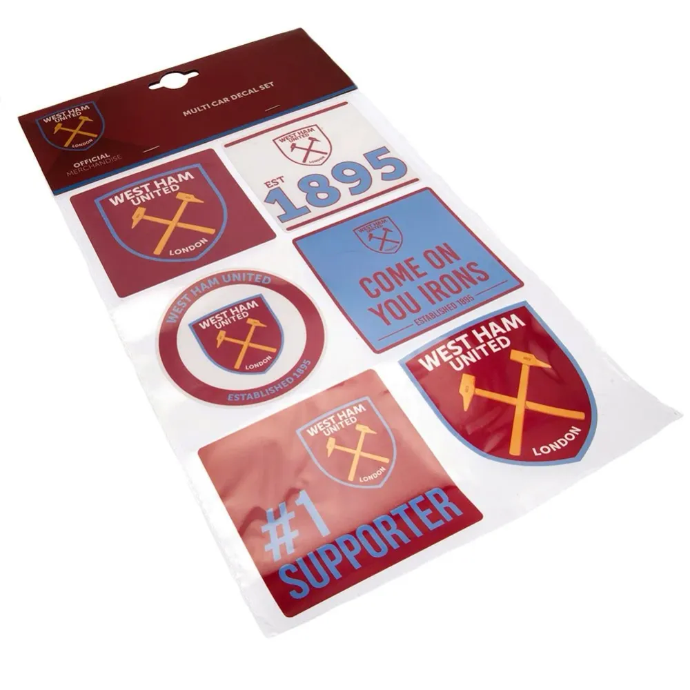 Ensemble d'autocollants pour voiture West Ham United FC