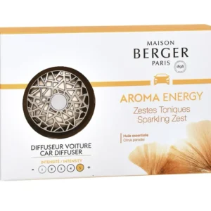 Ensemble de parfum de voiture Maison Berger - Aroma Energy - 2x30 ml - 3 pièces