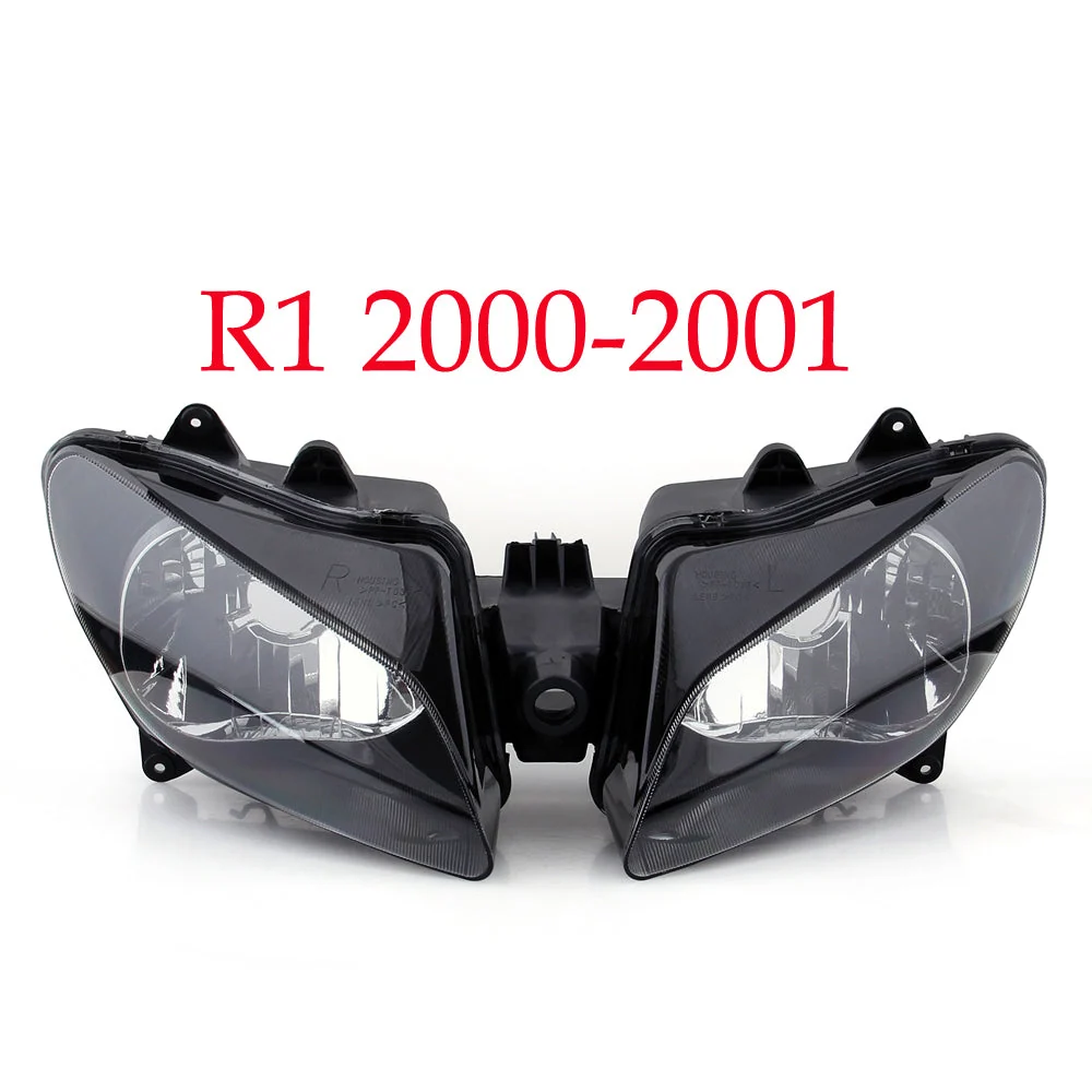 Ensemble de phares de moto pour Yamaha YZF 600 1000 R1 R6 YZF R1 YZF R6, transparent et générique A032