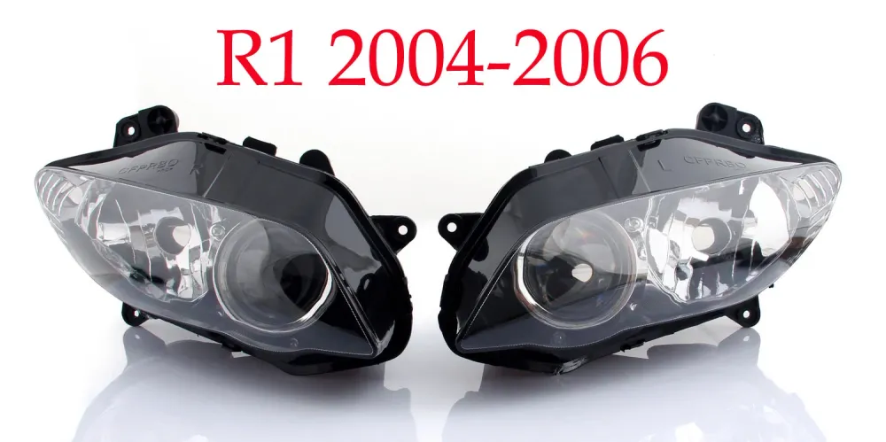 Ensemble de phares de moto pour Yamaha YZF 600 1000 R1 R6 YZF R1 YZF R6, transparent et générique A032