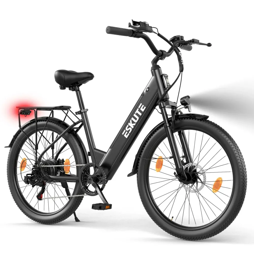Vélo électrique ESKUTE C100 PLUS 250W 100 km freins à disque noir