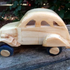 Voiture miniature en bois 2CV Citroën Artisanat de Madagascar Ethnikdeco
