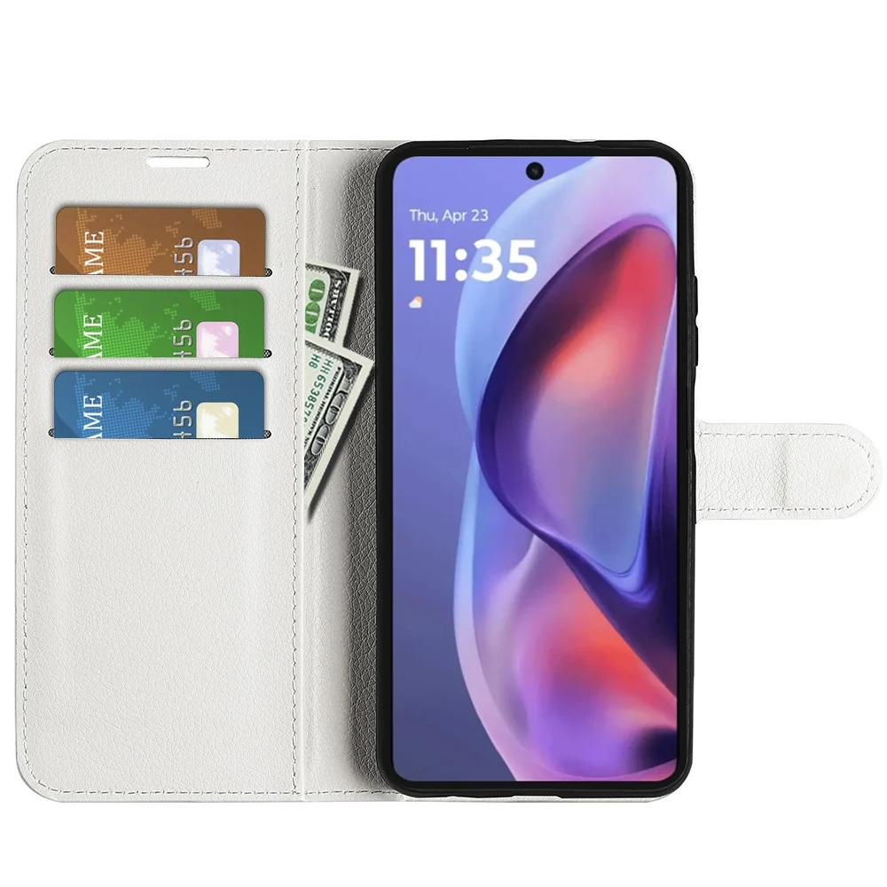 Etui classique Motorola Moto E15 - Blanche