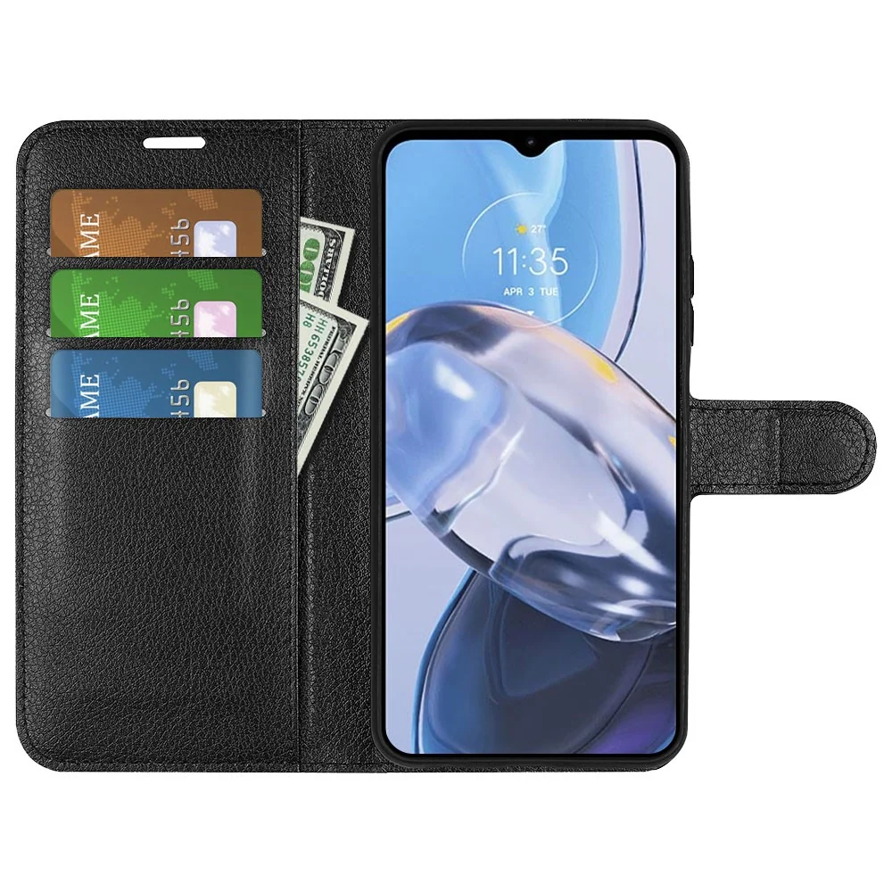 Etui classique Motorola Moto E22 - Noir