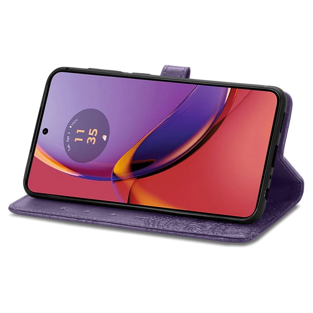Etui en cuir Mandala Motorola Moto G84 - Violet
