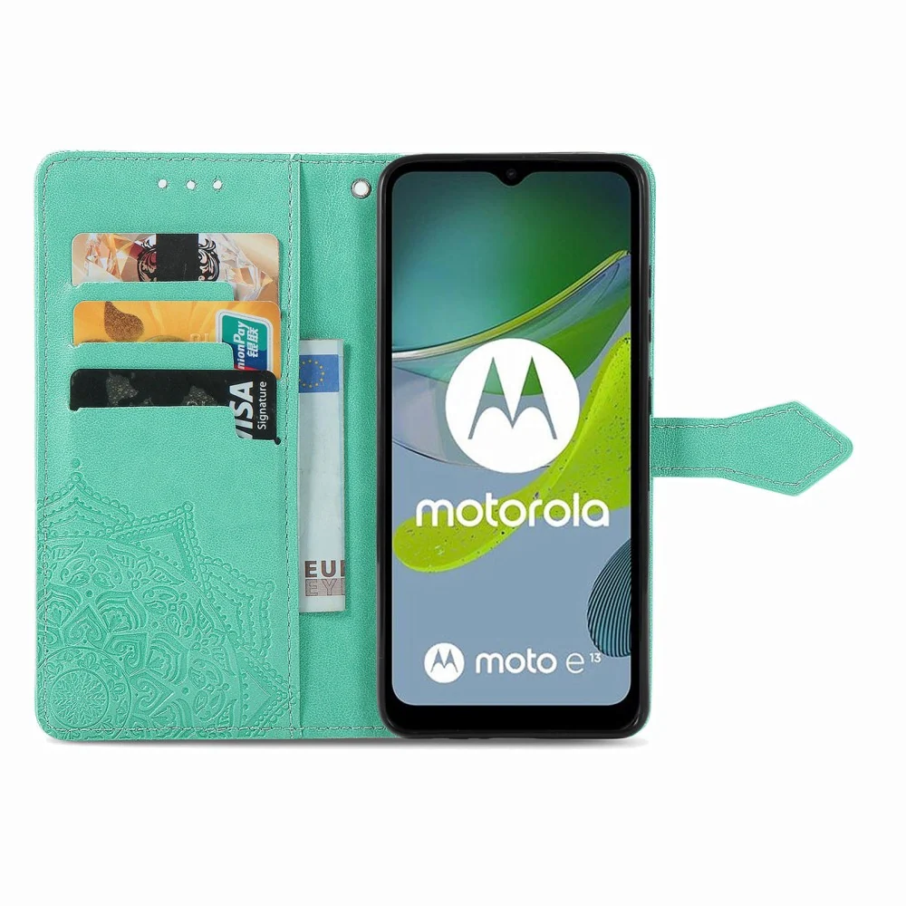 Etui Mandala Motorola Moto E13 - Vert