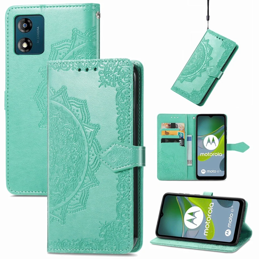 Etui Mandala Motorola Moto E13 - Vert