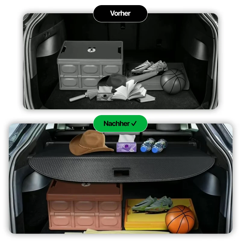 EV Motion – couvercle de plateau de coffre de voiture rétractable, en simili cuir/aspect carbone, pour Tesla modèle Y EV M...