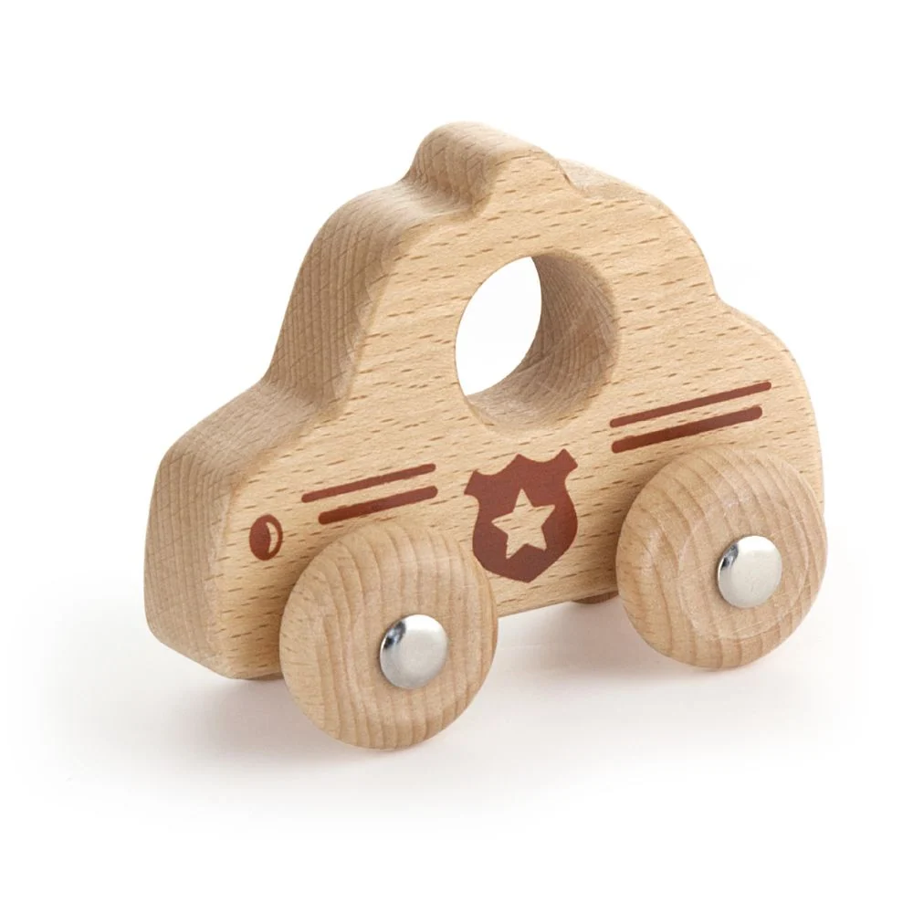Voiture de police en bois Eveil Montessori