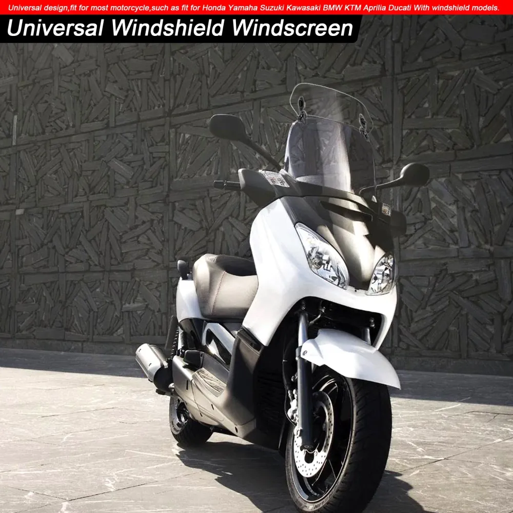Extension de pare-brise à Clip réglable pour moto, déflecteur de vent transparent générique