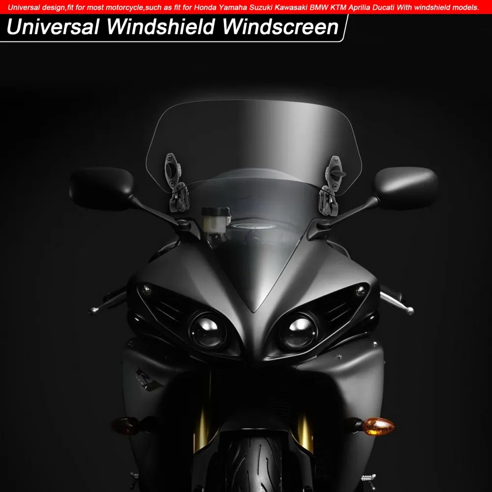 Extension de pare-brise à Clip réglable pour moto, déflecteur de vent transparent générique