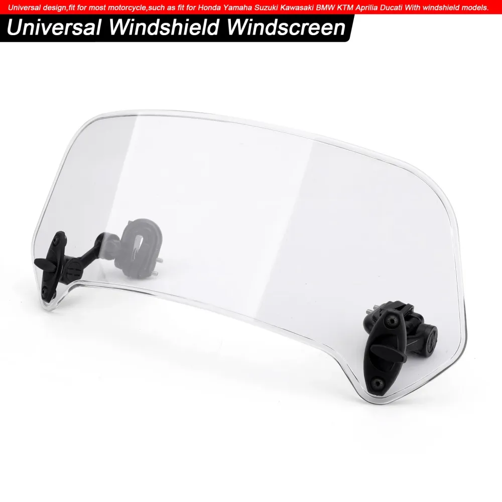 Extension de pare-brise à Clip réglable pour moto, déflecteur de vent transparent générique