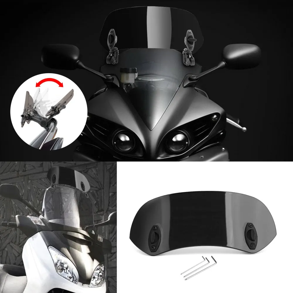 Extension de pare-brise à Clip réglable pour moto, déflecteur de vent