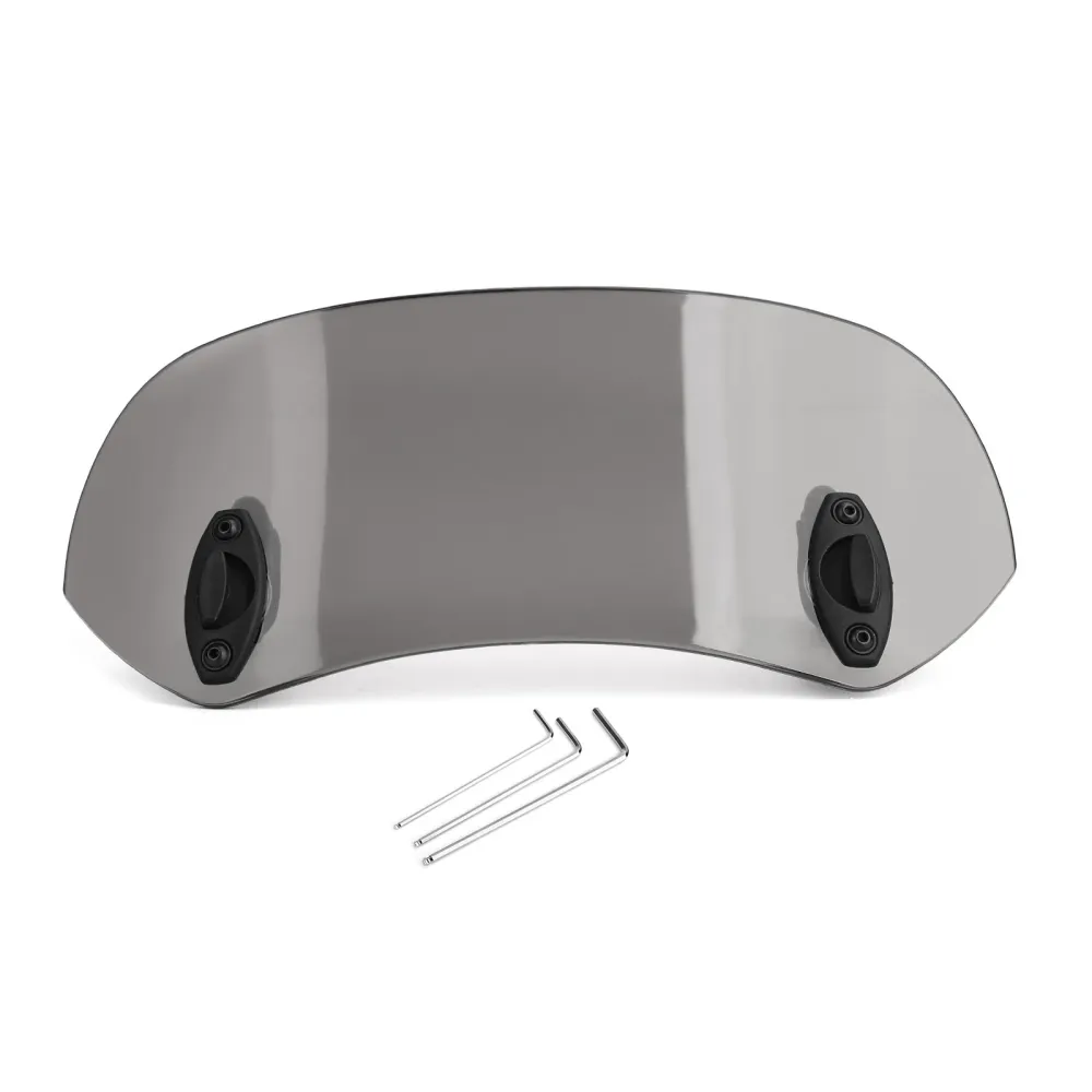 Extension de pare-brise à Clip réglable pour moto, déflecteur de vent gris