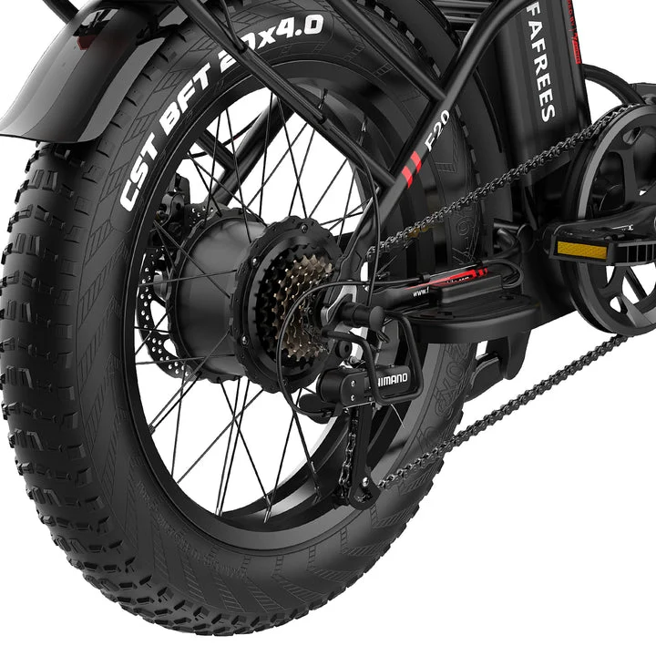 Fafrees F20 MAX Fatbike Ebike Vélo pliant 20" avec batterie 48V 18AH,feu de frein pour homme Shimano 7S 54 N.m, vélo élect...