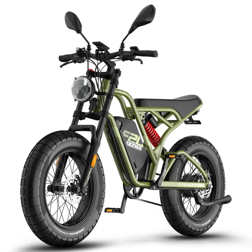 FAFREES F20 Ultra Vélo Électrique - Moteur 750W Batterie 48V25AH Freins Hydrauliques - Vert militaire
