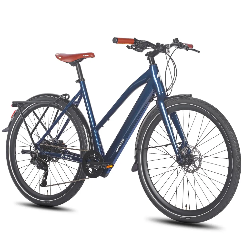 FAFREES F700W Vélo Électrique - Moteur 250W Batterie 36V10AH Freins Hydrauliques Cadre Aluminium - Bleu