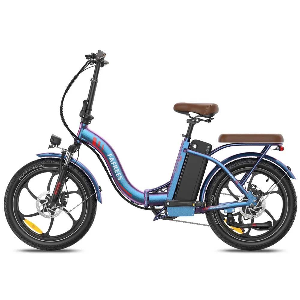 Vélo Électrique FAFREES F20+ Pro - Moteur 250W Batterie 36V22.5Ah Pneus De 20 Pouces Frein à Disque Mécanique - Bleu Aurore