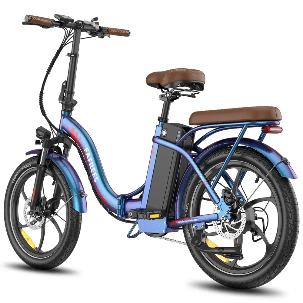 Vélo Électrique FAFREES F20+ Pro - Moteur 250W Batterie 36V22.5Ah Pneus De 20 Pouces Frein à Disque Mécanique - Bleu Aurore