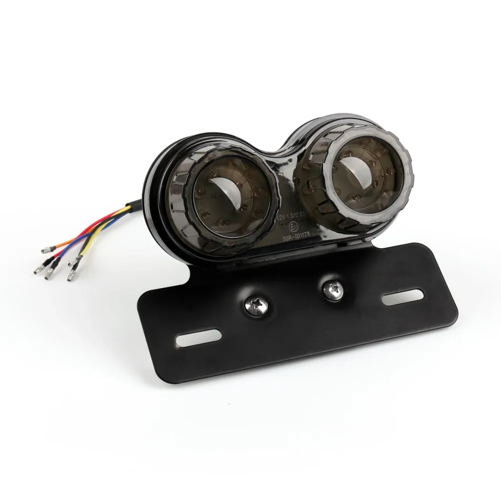 Feu arrière Led pour moto, indicateur de freinage, plaque d'immatriculation, 12V, 2 couleurs génériques
