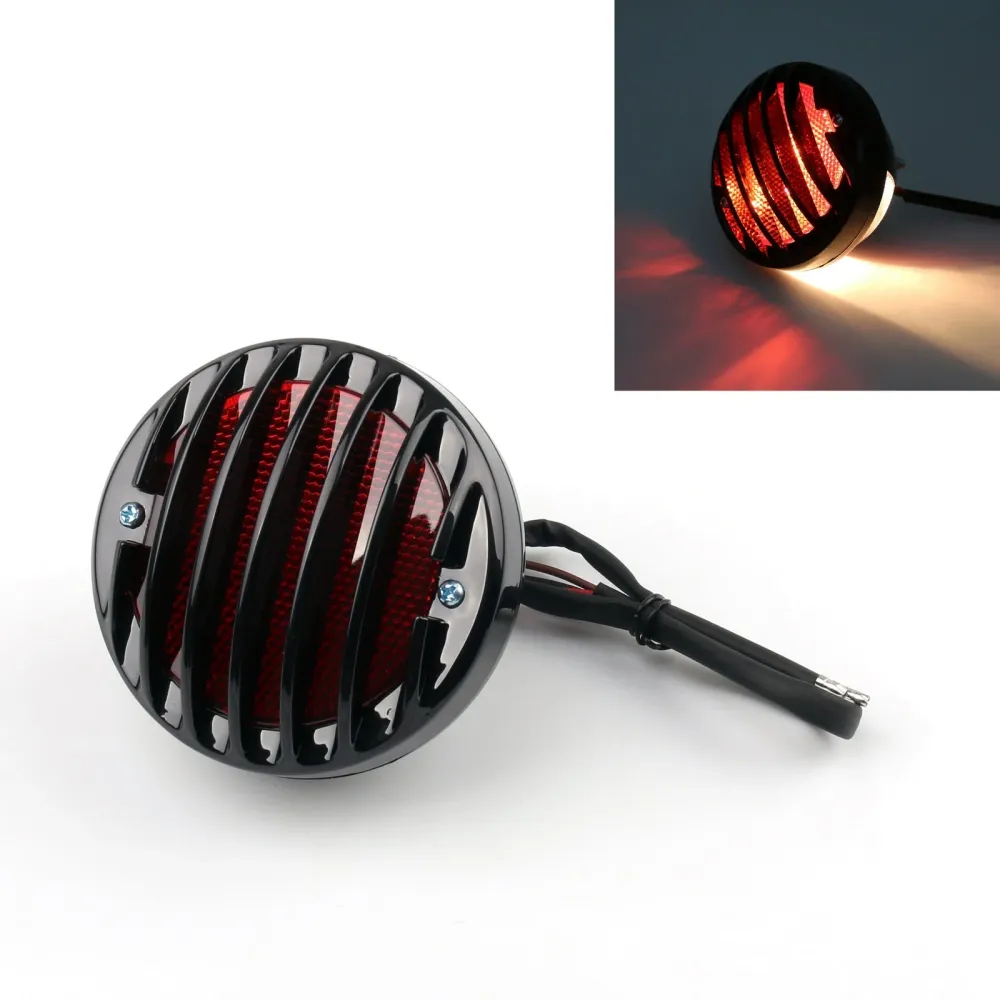 Feu stop arrière rond pour moto, pour Harley Bobber Chopper Rat personnalisé générique