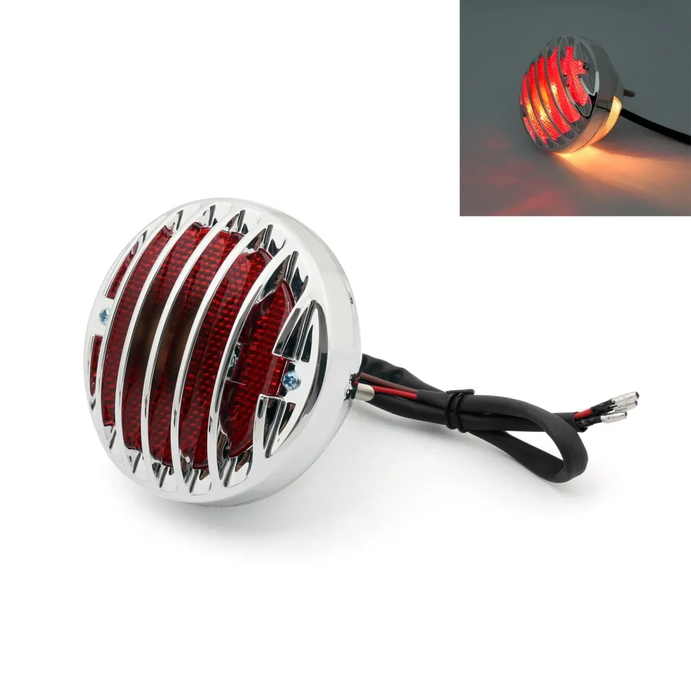 Feu stop arrière rond pour moto, pour Harley Bobber Chopper Rat personnalisé générique