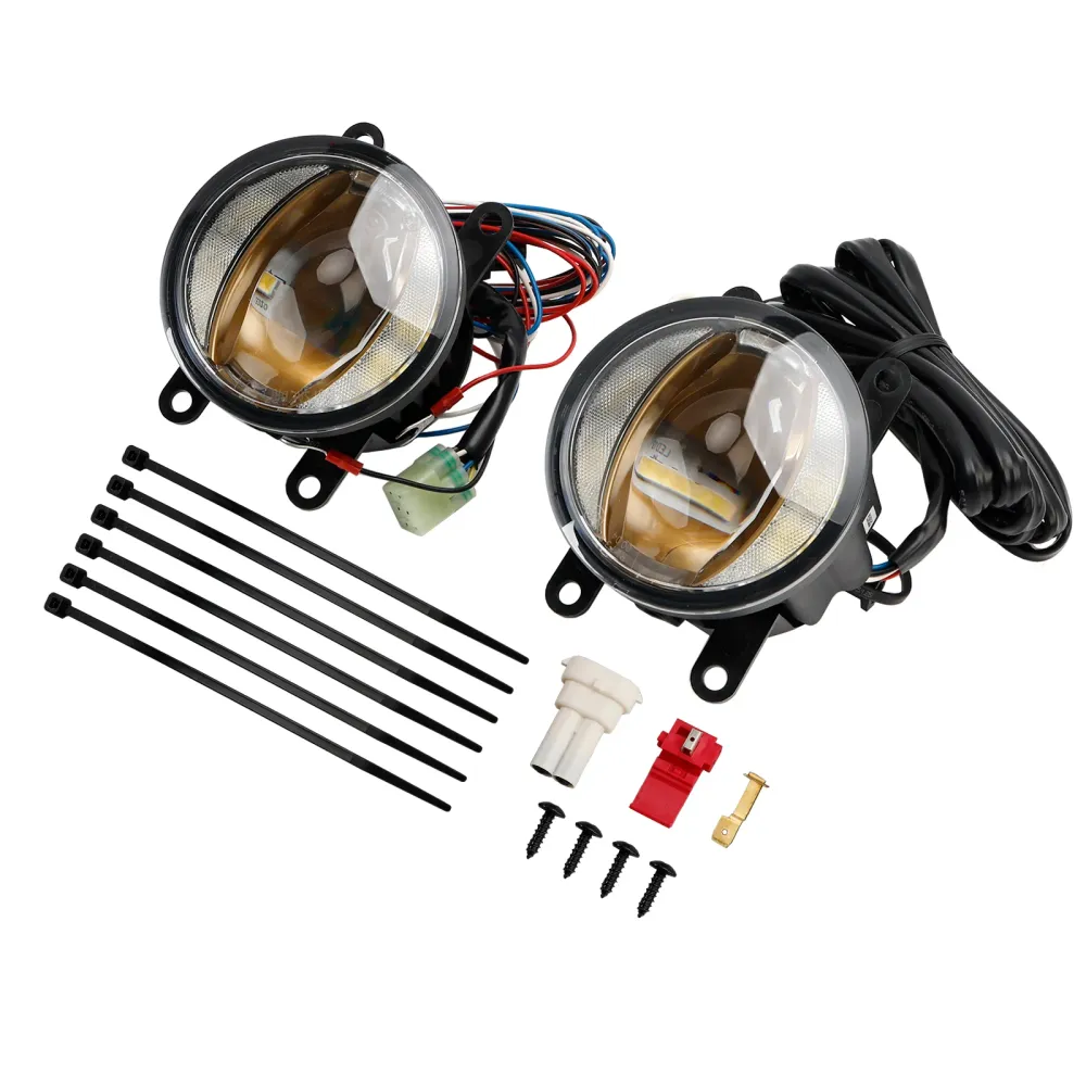 Feu de voiture Leriving FOG DRL Gold Edition 90MM 6000K pour OSRAM