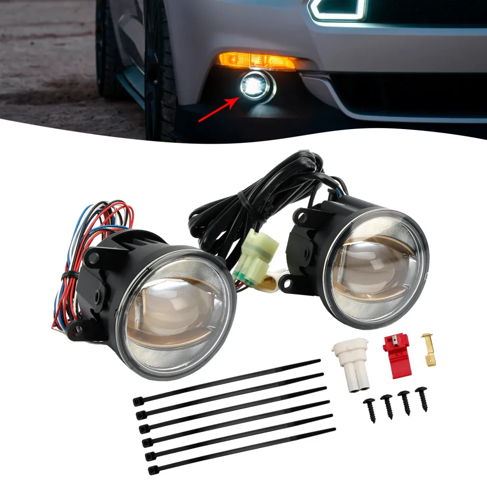 Feu de voiture Leriving FOG DRL Gold Edition 90MM 6000K pour OSRAM