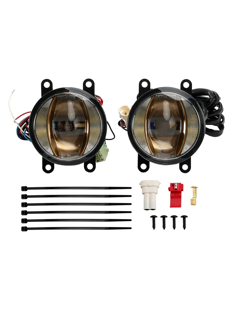 Feu de voiture Leriving FOG DRL Gold Edition 90MM 6000K pour OSRAM
