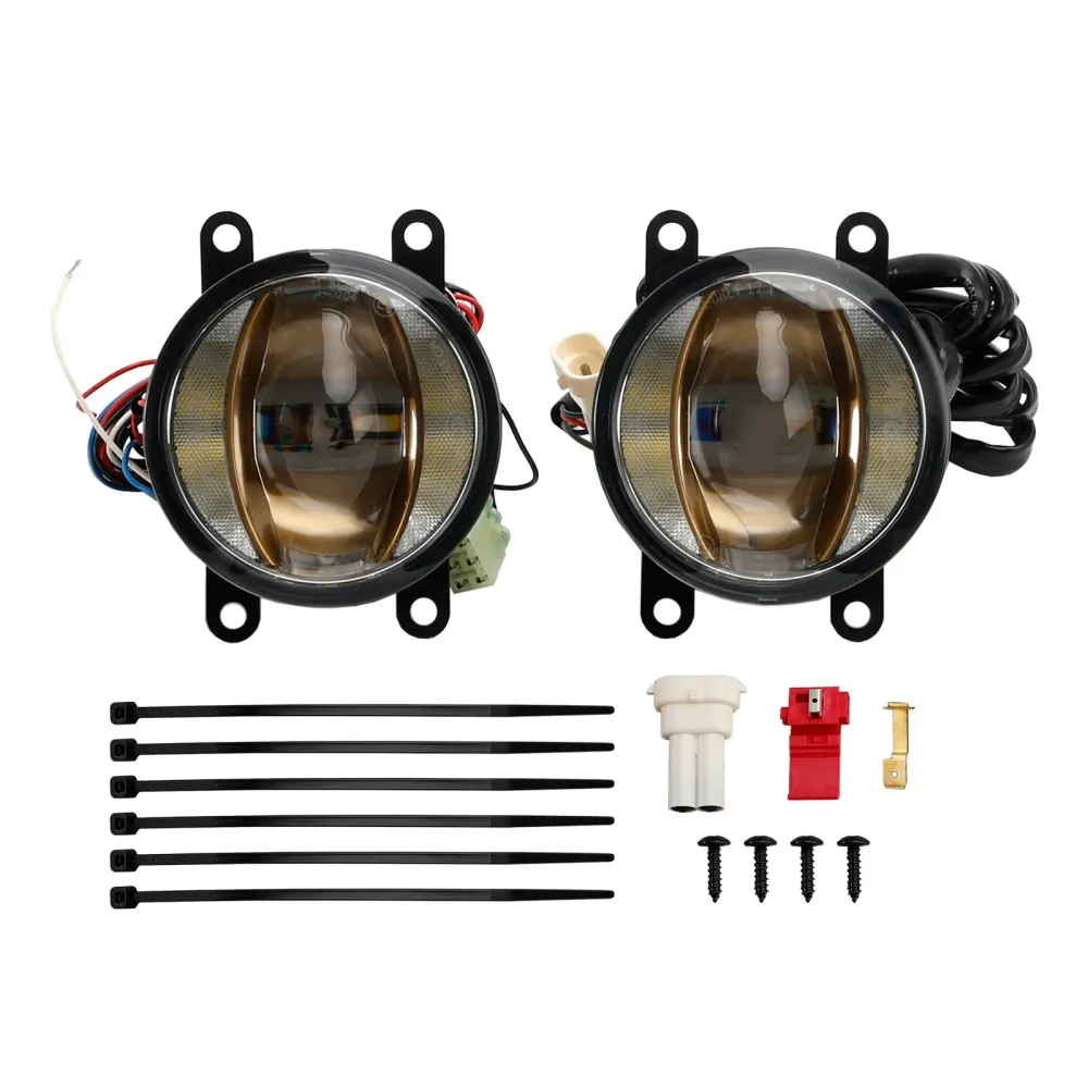 Feu de voiture Leriving FOG DRL Gold Edition 90MM 6000K pour OSRAM