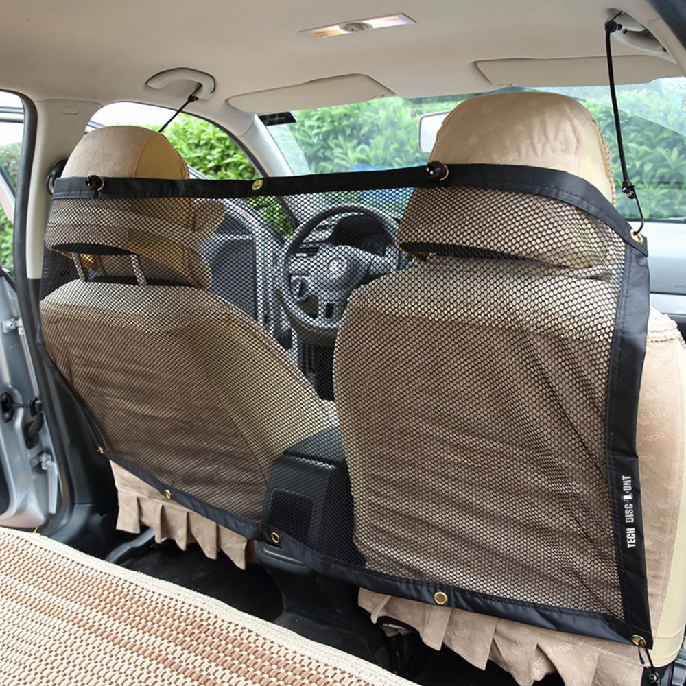 TD® Filet de protection chat voiture pour chien animaux de compagnie séparation véhicule protection siège arrière élastiqu...