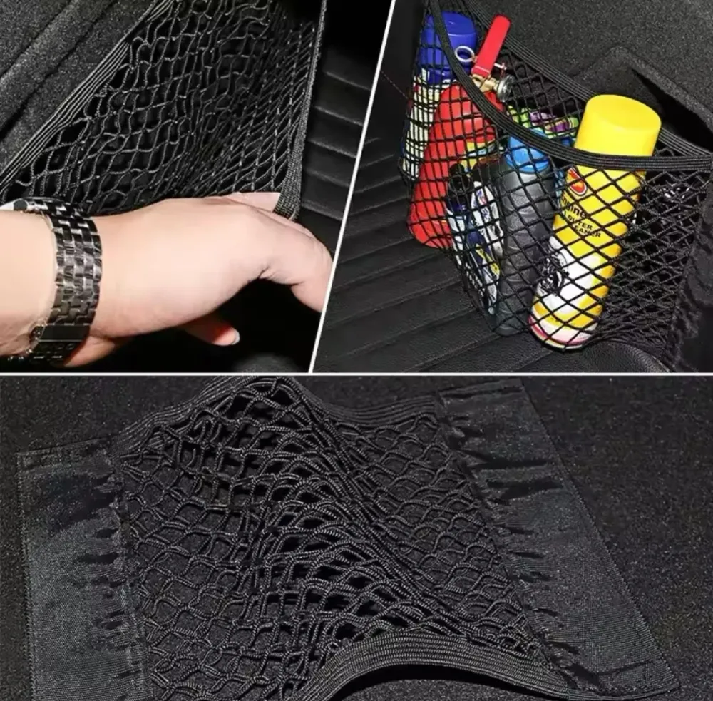Filet de Rangement Élastique pour Coffre de Voiture