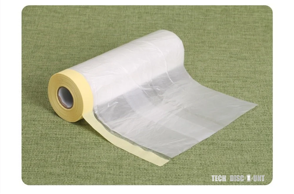 TD® Film de protection de peinture transparent protecteur voiture vélo protéger sol et meubles ruban de masquage bâche tab...