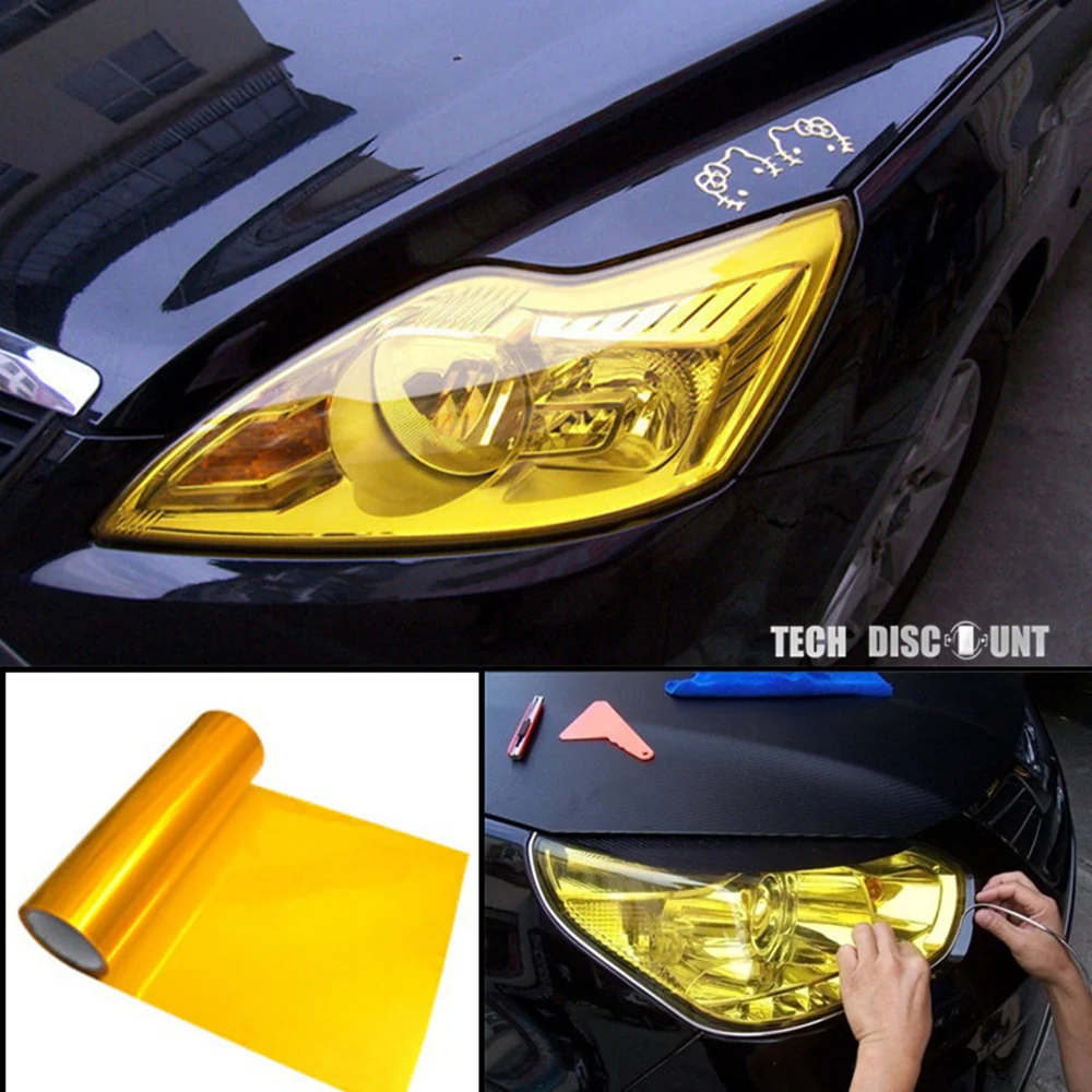 TD® Film voiture phare vitre carrosserie arrière couleur haute qualité véhicule autocollant feu brouillard imperméable cli...