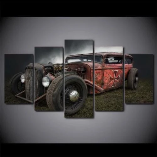 Poster, Voiture allemande ancienne Hotrod fine art france