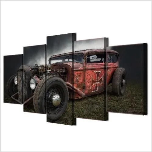 Poster, Voiture allemande ancienne Hotrod fine art france