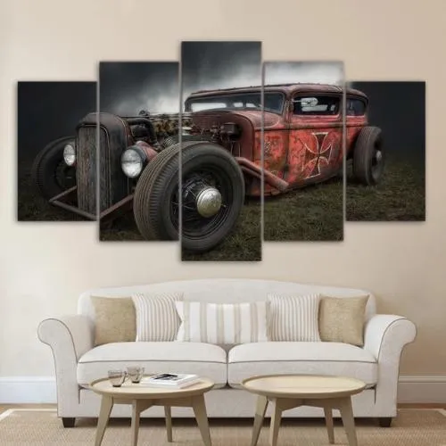 Poster, Voiture allemande ancienne Hotrod fine art france