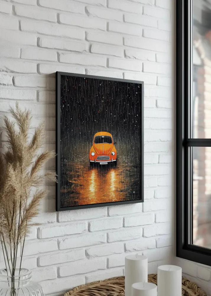 Voiture sous la pluie Fine Artic