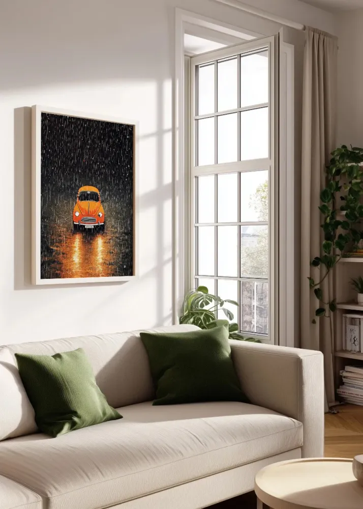 Voiture sous la pluie Fine Artic