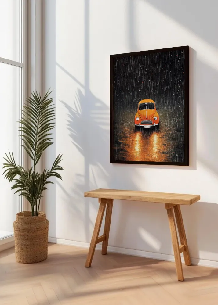 Voiture sous la pluie Fine Artic