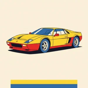 Voiture de sport Bauhaus Fine Artic