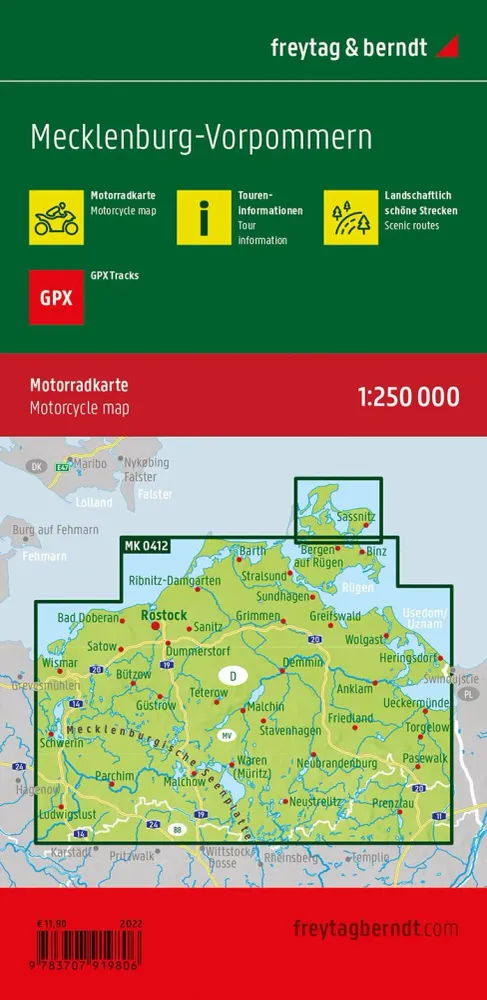 Carte spéciale moto - Mecklembourg-Poméranie-Occidentale | Freytag & Berndt