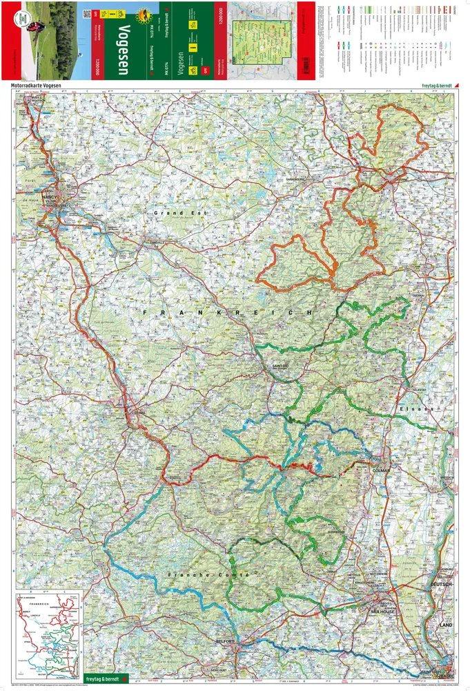 Carte spéciale moto - Vosges | Freytag & Berndt