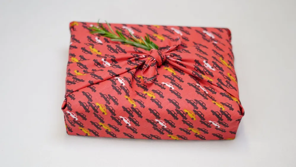 Furoshiki - emballage cadeau en tissu - Collection Voiture
