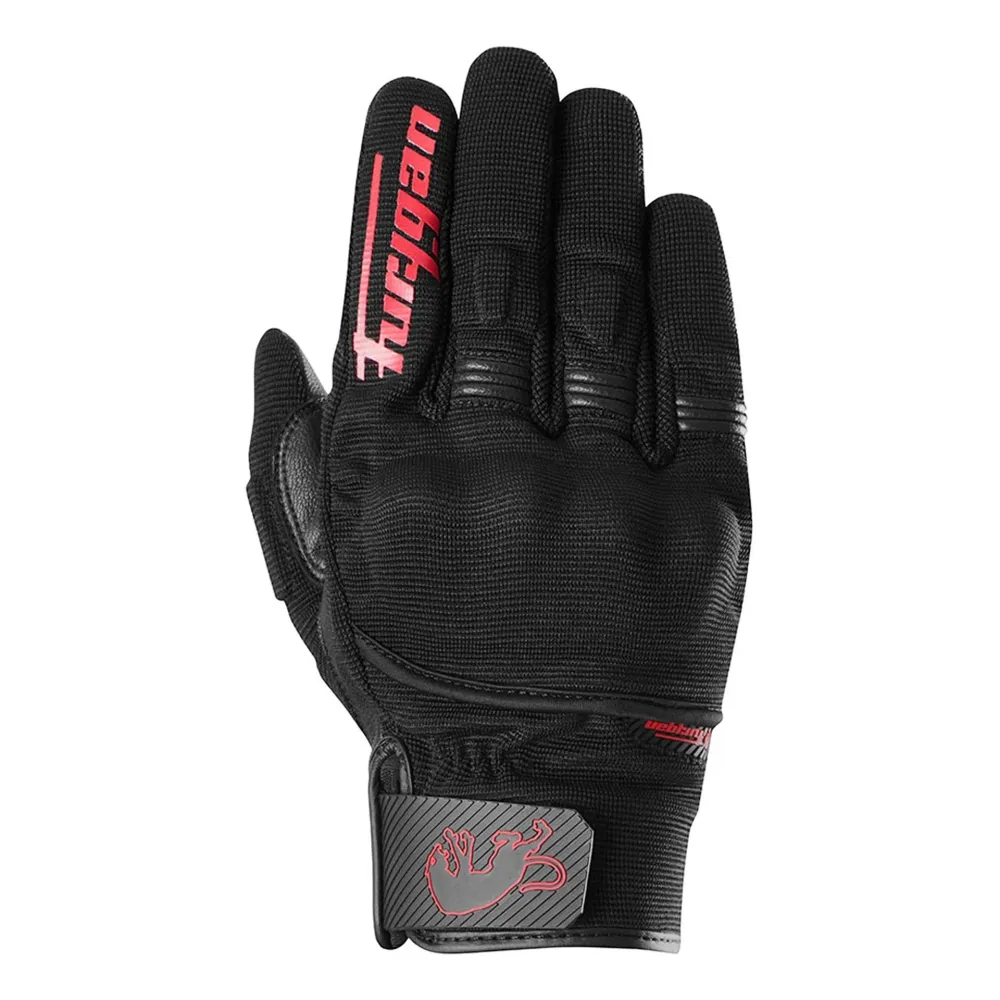 Gants moto été homme - Jet D3O® Evo Noir et Rouge Furygan