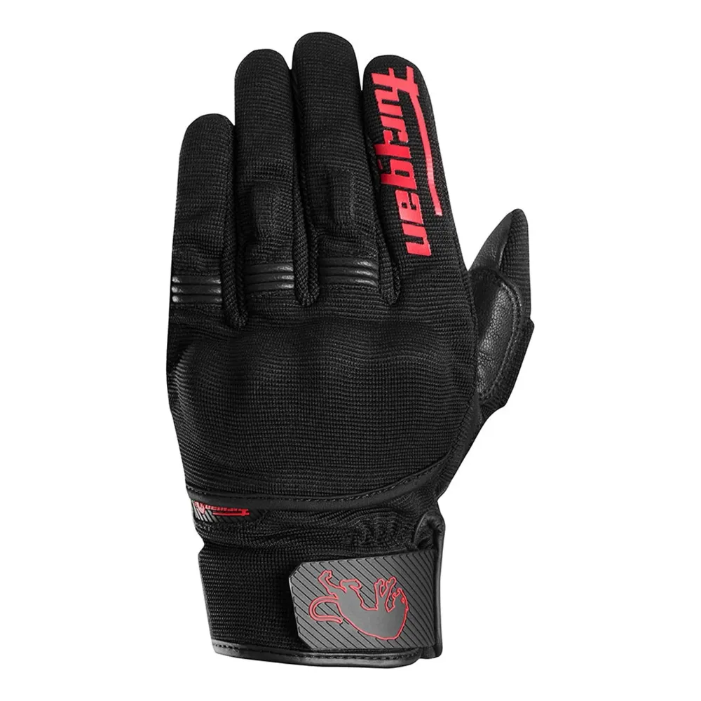 Gants moto été homme - Jet D3O® Evo Noir et Rouge Furygan